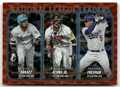 2024 Topps Series 1 MLB 206 Ronald Acuna Jr. Luis Arraet Freeman Orange 179/299
