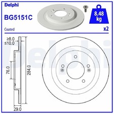 2x Bremsscheibe hinten für KIA Niro DE 1 id32774