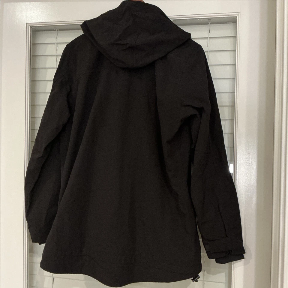 Carhartt Women’s Hooded Jacket Black Large 12-14 Zip Snap Closure Pockets 102382 - Image 2 of 4