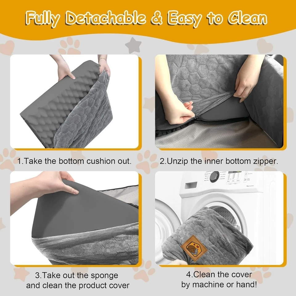 Asiento de coche para perros pequeños/medianos, asiento elevador de espuma viscoelástica para perros, seguridad de viaje Foto 4 de 4