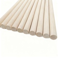 1/2 x 16 Inch, Hardwood Dowel Rods, Birch Wood Round Sticks for Arts Crafts a...
