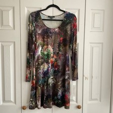 Karen Kane Long Sleeve Dress Size  S Monet Watercolor New with Tag