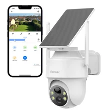 Galayou 2K Solar Battery Powered Security Camera WiFi Wireless PTZ 3MP Outdoor