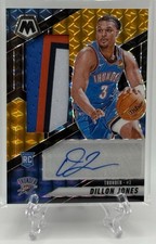 Dillon Jones 2024-25 Panini Mosaic RPA RC Jersey Patch Black Gold Prizm Auto /8!
