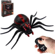 Remote Control Spider Toy, Realistic RC Spider Electronic Animal Toy with LED E