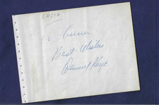 Danny Kaye Autographed Vintage Album Page Stage Actor Comic Singer Dancer