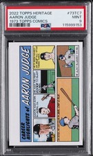 2022 TOPPS HERITAGE 1973 TOPPS COMICS #73TC7 AARON JUDGE PSA 9