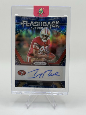 2023 Prizm Jerry Rice Flashback Auto Blue Prizm /25 49ers HOF SSP #19/25