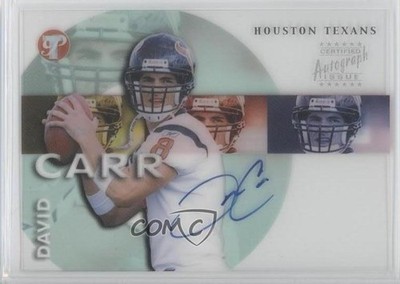 2002 Topps Pristine David Carr #P-DC Auto 0p5