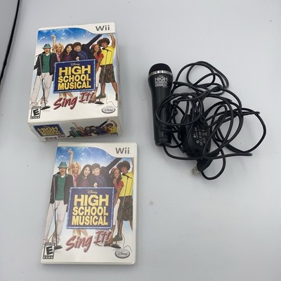 High School Musical Sing It Nintendo Wii 2007 with Microphone and Lyrics Tested