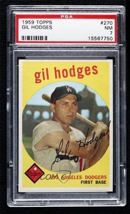 1959 Topps Gil Hodges (Gray Back) #270 PSA 7 HOF