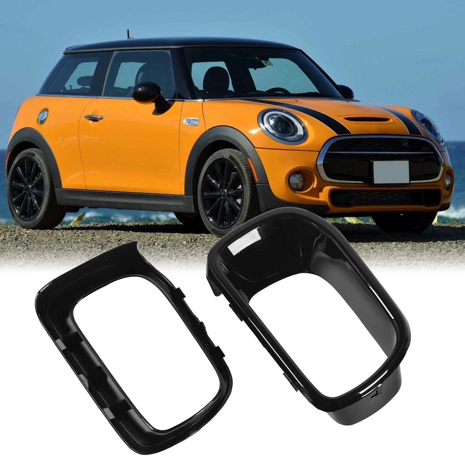 2pcs Gloss Black Front Bumper Air Duct Brake Vent Cover Trim For S F55 F56 F57