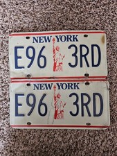 New York State license Plates ( pair) statue of liberty Expired 3+ years, NYS