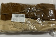 2 Pcs Velvet Bow Headband Set Stretchy Knotted Turban Hair Band Beige Khaki NIP