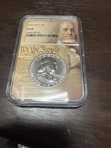 1956 Type 2 Silver Proof Franklin Half Dollar NGC PF68