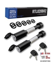 Trailer Locking Hitch pin,2PC Key Alike,5/8" Pin, Fit 2" Receiver 2 Pack Black