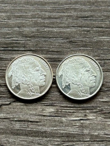 1/10 oz buffalo silver rounds lot of 2