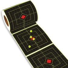 6 Inch 100 Pack Splatter Targets, Adhesive Shooting Target Stickers with Yellow