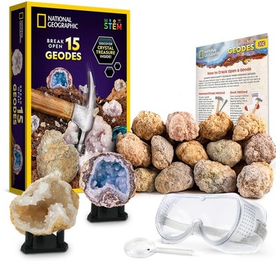 Blue Marble NATIONAL GEOGRAPHIC Break Open 15 Premium Geoden - mit Schutzbrille, Det