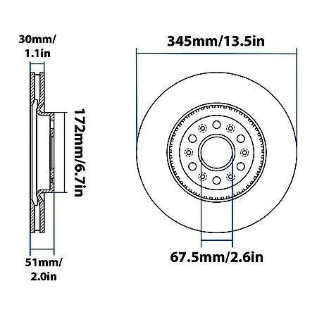 Rotor de freno Carquest Premium YH549460P (17-20) Buick y Cadillac Foto 3 de 4
