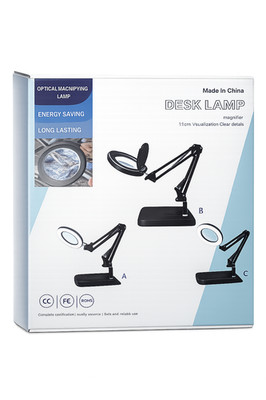 10X Magnifying Lamp with Light, HD Optical Glass Lens LED Desk Lamp
