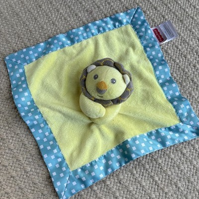 2016 Fisher Price Mattel Plush Lion Baby Security Lovey Blanket 12'' X 12''