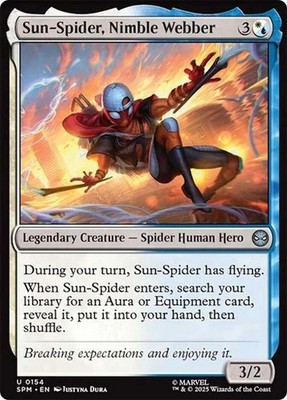 NM Sun-Spider, Nimble Webber, MTG, Marvel's Spider-Man, Magic, 154