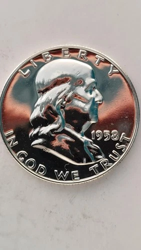 1958 United States Proof Franklin Half Dollar