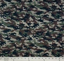 108" Wide Crazy Camo Camouflage Quilt Back Cotton Fabric Print by Yard D262.28