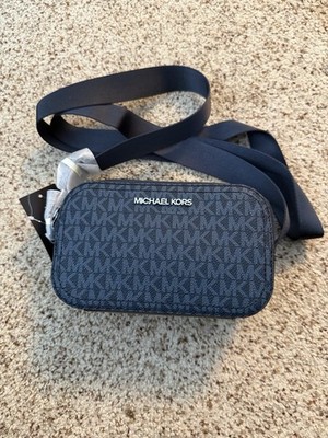 MICHAEL KORS Cooper Signature Logo Camera Bag Blue NWT