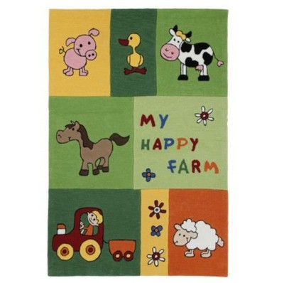 Wissenbach Kinderteppich Teppich Lifestyle Kids Happy Farm 3089 - grün