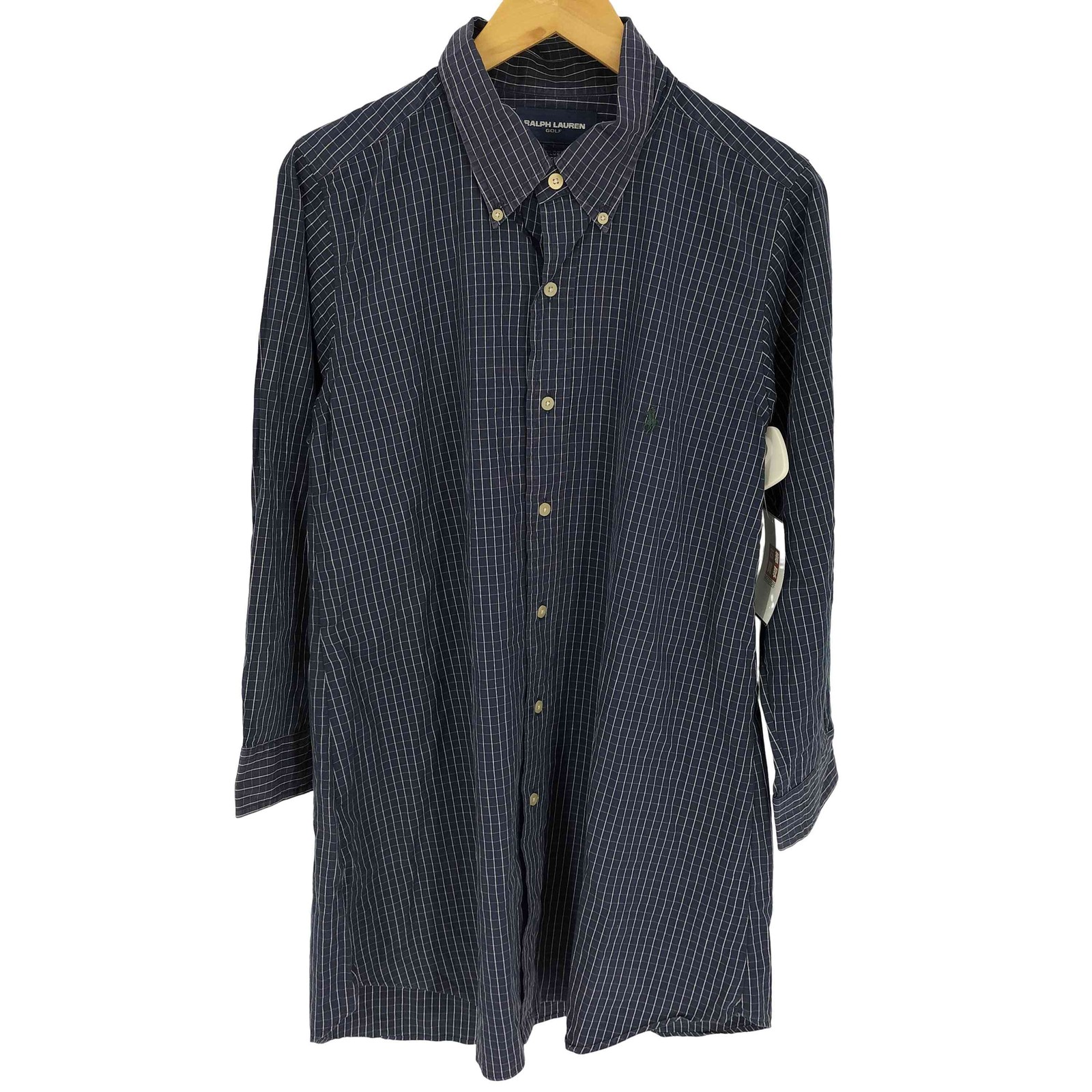 Camicia Ralph Lauren anni 90 golf tilden pony ricamo check bottoni XL usata