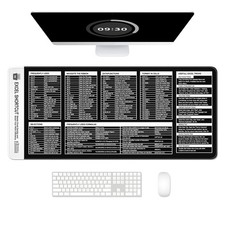 Excel Shortcut Mouse Pad, Large Excel Cheat Sheet Desk Pad, XXL Extended Comp...