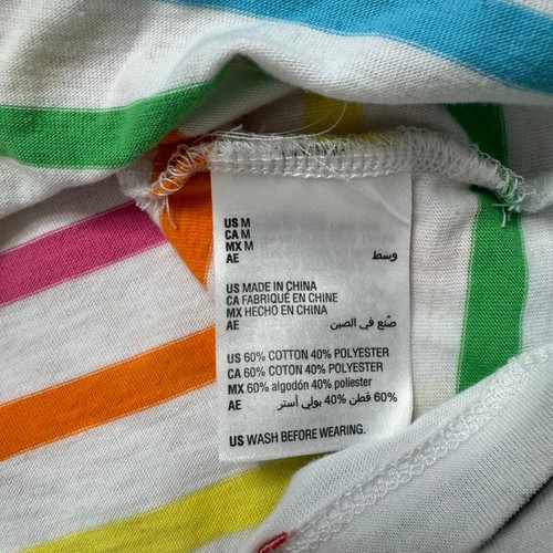 EPIC THREADS White Rainbow Stripe Short Sleeve Top Size Medium Kids Boy Girl - Picture 4 of 5