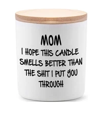 Funny Scented Candles for Mom Unique Gifts for Mother's Day, Birthday Humorous 