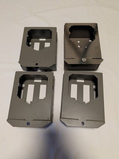 LOT of 4 Trail Cam Lock Boxes 3 Are alike 1 Is Different Brand Used Great Shape