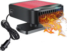 Riscaldatore Portatile per Auto 12V 200W, Ventola Rotante a 360° Con Doppia Funz