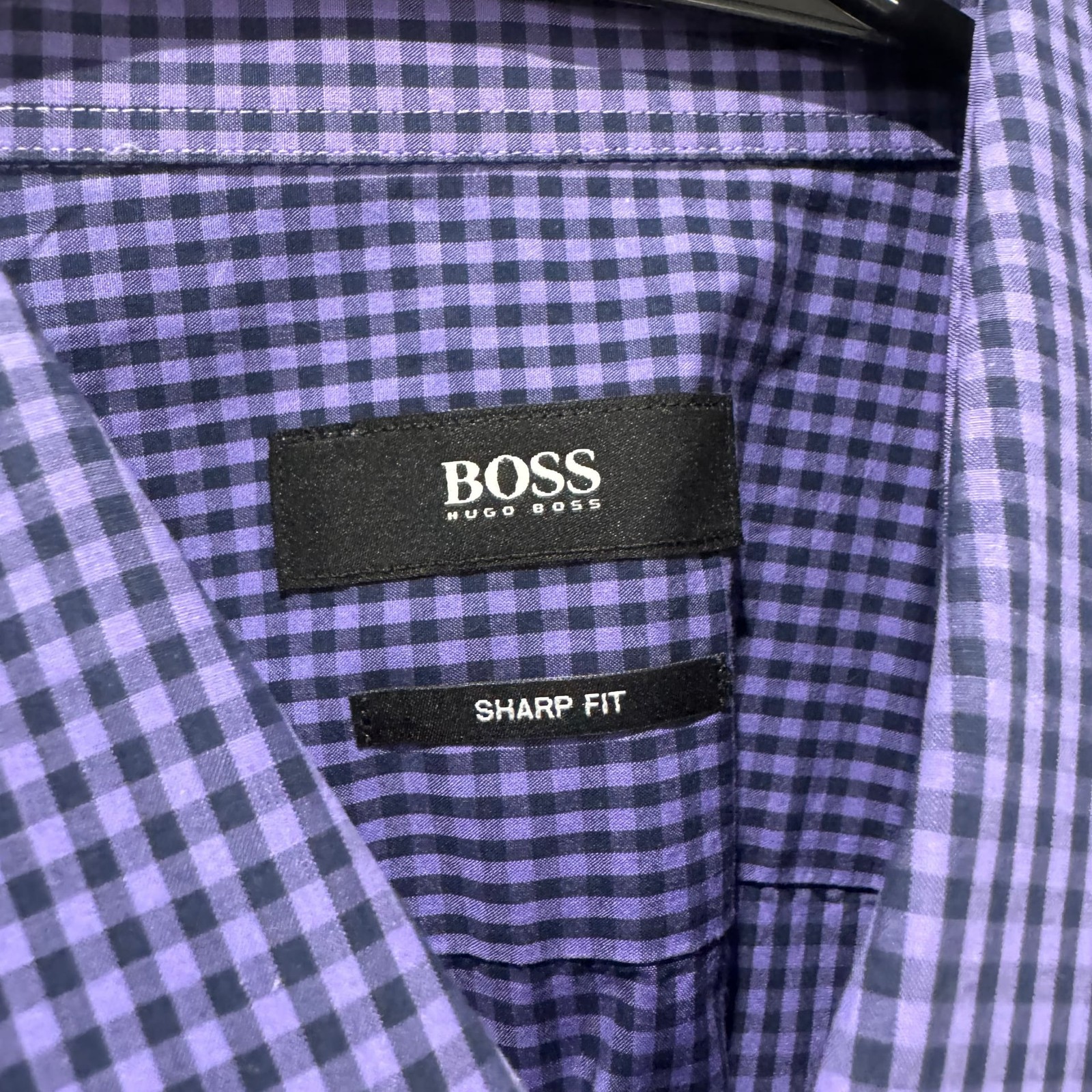 Hugo Boss Men's" Miles US" Sharp Fit Plaid Long Sleeve Dress Shirt,