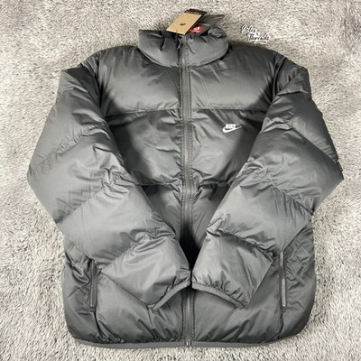 Nike NSW Club Therma-FIT Down Puffer Jacket Size Small Men Iron Grey FB7368-068