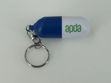 APDA Pill Keeper Keychain Advertising Collectible Keyring Fob