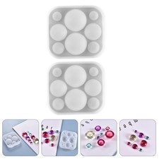 Durable Silicone Bead Mold 2Pcs White Flexible DIY Jewelry Making Mold Set