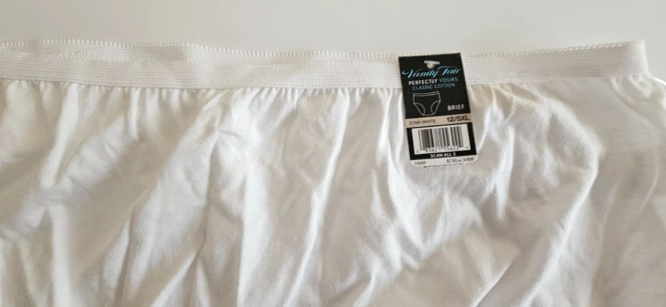 Panty Bragas Vanity Fair Para Mujer Talla 12/5XL Blanco Algodón Perfectly Yours Foto 2 de 2