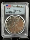 2021 Silver American Eagle PCGS-MS70 T2