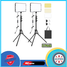 2 Pack LED Video Light with 63'' Tripod Stand, 25008500K Dimmable Photography