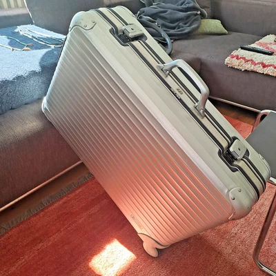 RIMOWA Topas Aluminium Koffer L, 2 Rollen Klassiker (Pre-LVMH) silver integral - Bild 1 von 4