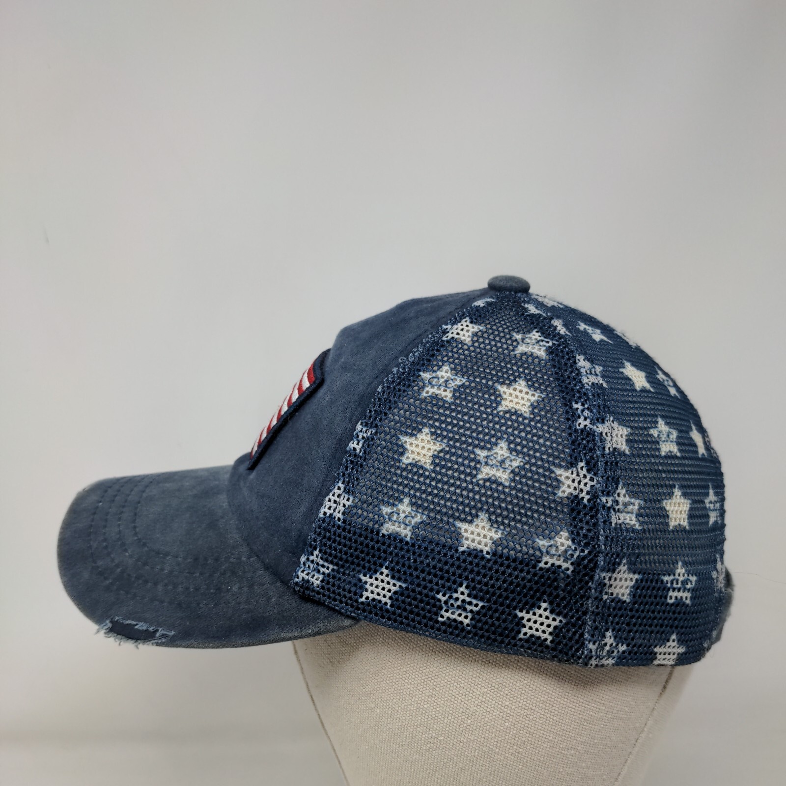 American Flag Patch Strapback Mesh Back Trucker H… - image 3