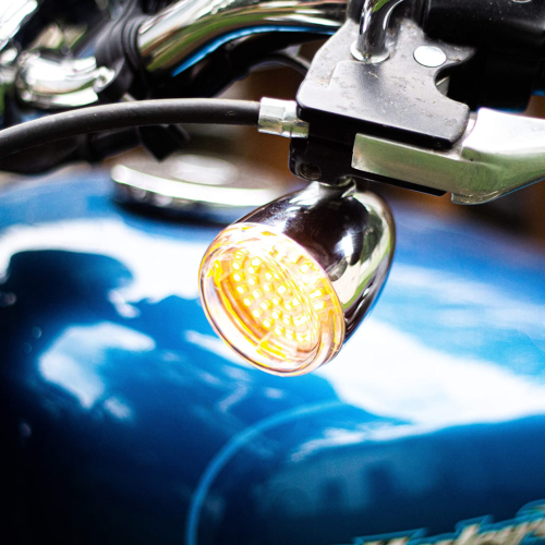 Eagle Lights Harley 2" Sunburst LED Turn Signals Front Rear 1157 & Clear Lenses - Picture 6 of 7