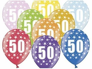 6 Pezzi Palloncini Lattice 30 Cm Numero 50 Compleanno 50 Anni Ebay