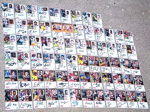 69 SIGNED SENIOR BOWL FOOTBALL CARDS LOT