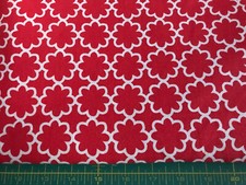 Red Flowers 100 cotton fabric sold by the yard 630